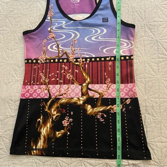 INKnBURN Purple and Pink Cherry Blossom Tank Top - Picture 7 of 7